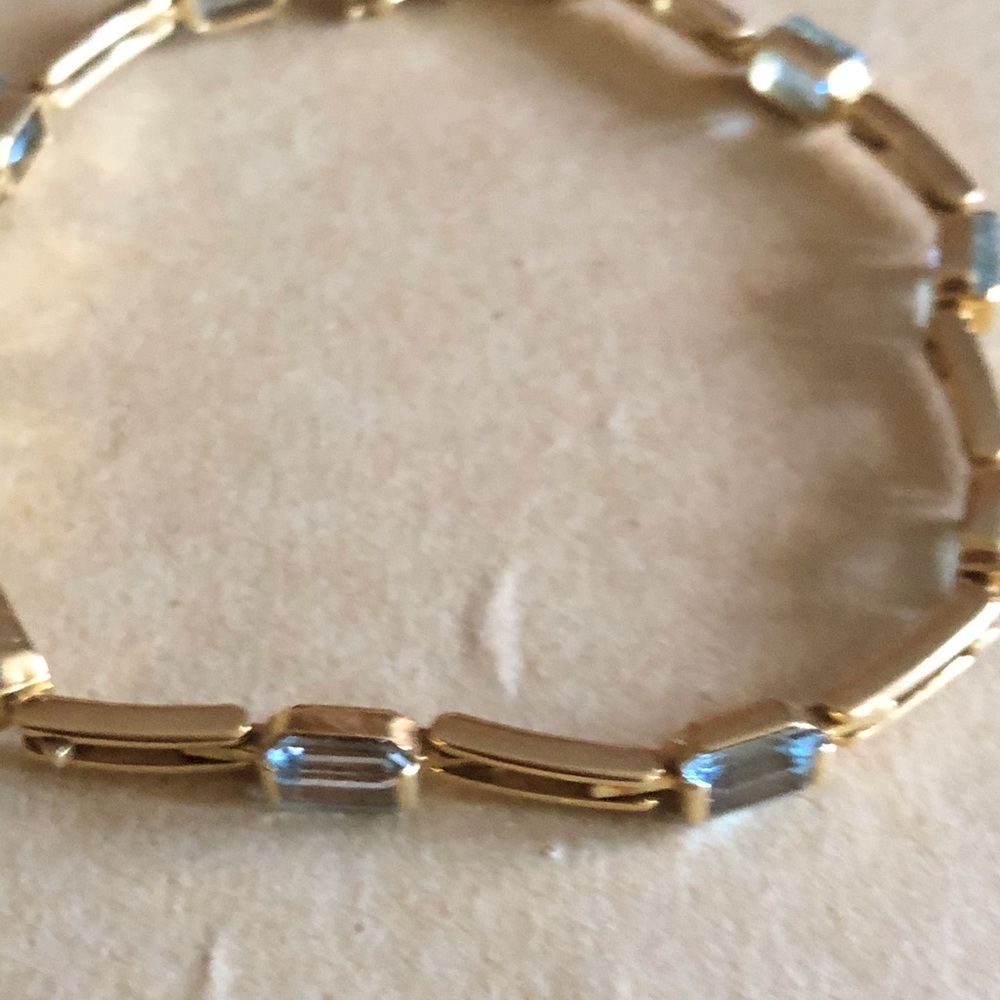 Vintage Aquamarine 18Kt Gold Bracelet